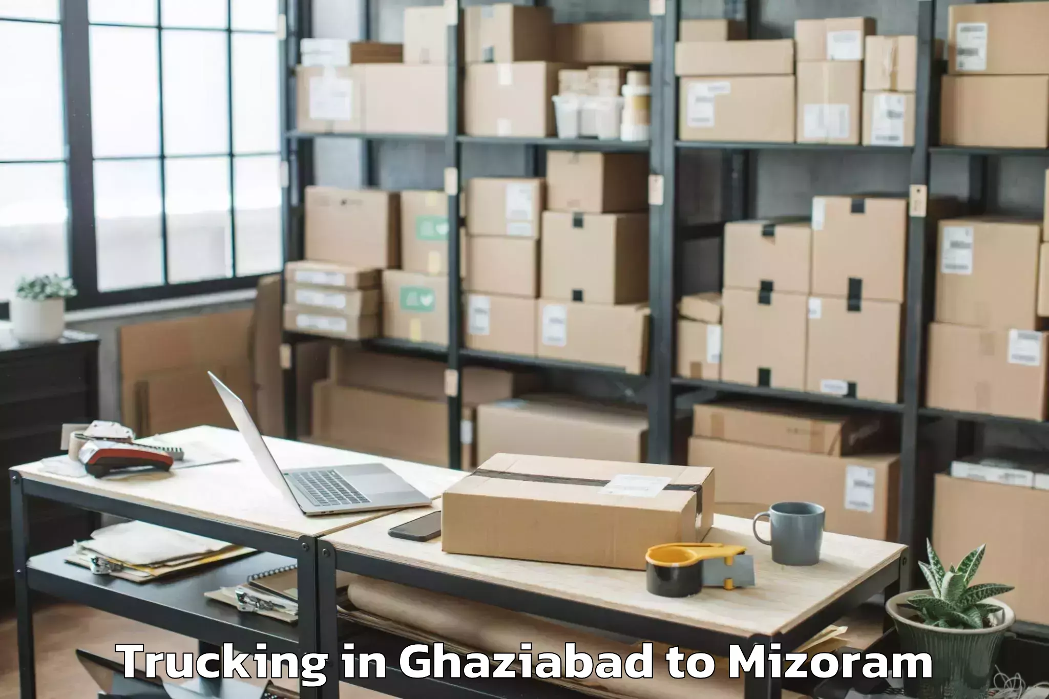 Comprehensive Ghaziabad to Thenzawl Trucking